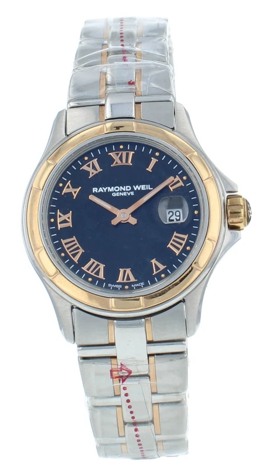 Raymond Weil Parsifal 28mm Black Dial Steel Quartz Ladies Watch 9460-SG5-00658