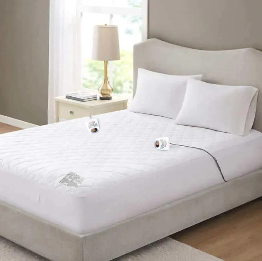 HOME REFLECTIONS QUILTED HEATED MATTRESS PAD 10 TEP KING - WHITE