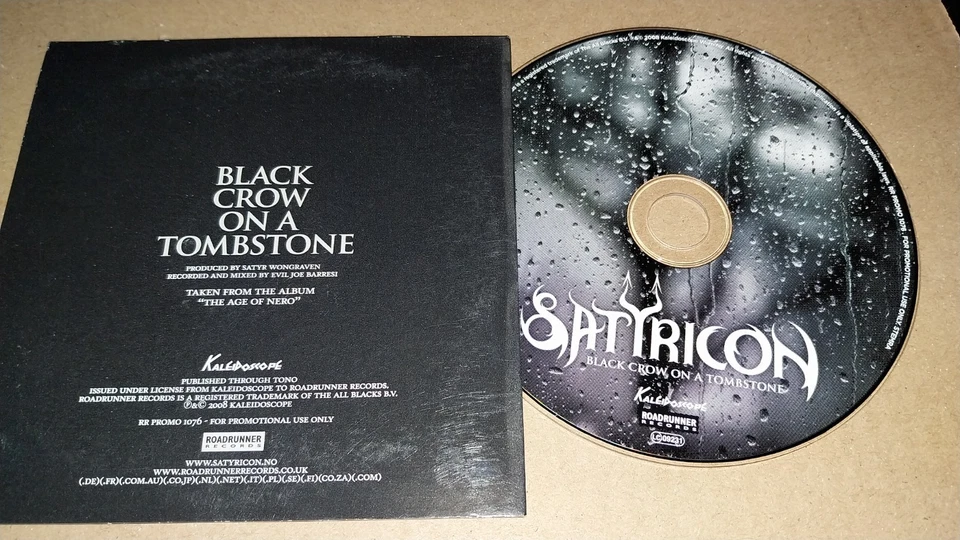Maxi CD SATYRICON - BLACK CROW ON A TOMBSTONE / 1 Track Roadrunner 2008 METAL - Bild 2 von 2
