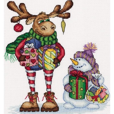Klart counted cross stitch kit ''Visiting with gifts'', 18,5x21cm, DIY
