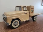 Vintage Tonka Farms Stake Truck Pressed Steel Tonka Truck Tan 1960 - 1961.