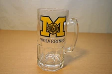 University of Michigan 32 oz Glass Beer Mug Wolverines
