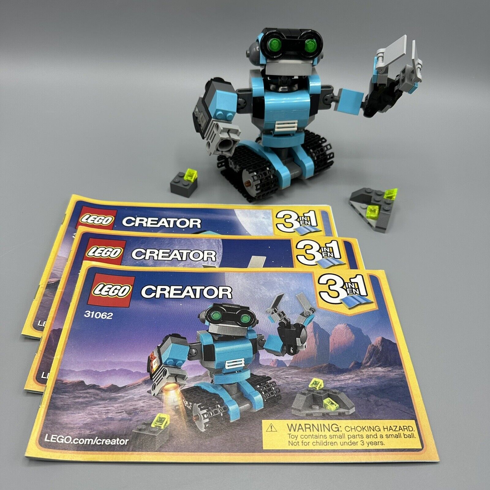 LEGO Creator 3-in-1 31062 Robo Explorer with Instructions 100% Complete No Box