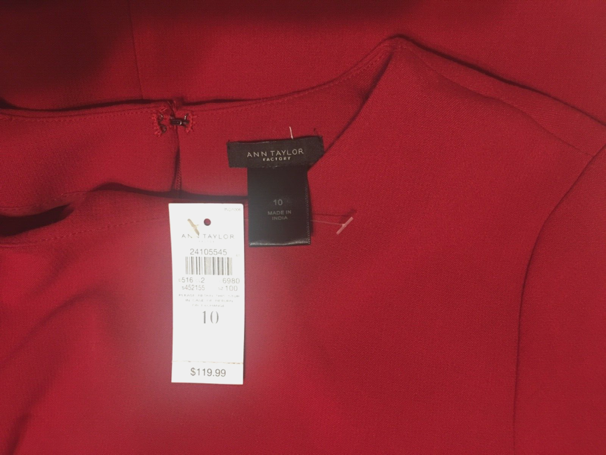 strapless open back dress Ann Taylor Twist Matte Jersey Flare Dress Size Xs Fiery Red Women's
