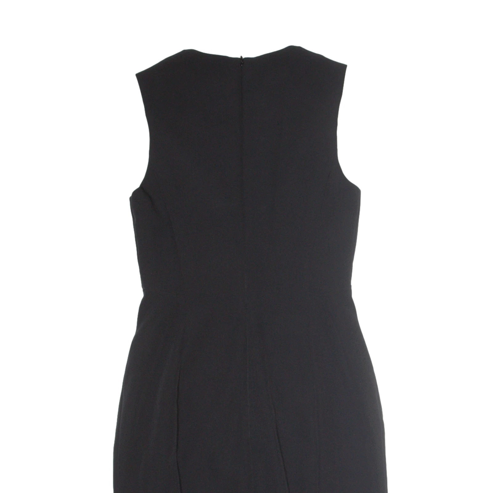 VERSACE COLLECTION abito a tubino ritagliato nero senza maniche lunghezza ginocchio donna UK 8