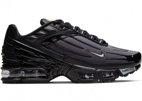 Nike Boys Air Max Plus III Shoes Black/Wolf Grey/Black Size 04.0