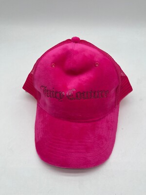 Juicy Couture Hot Pink Trucker Hat Velour Crystals  display picture 2