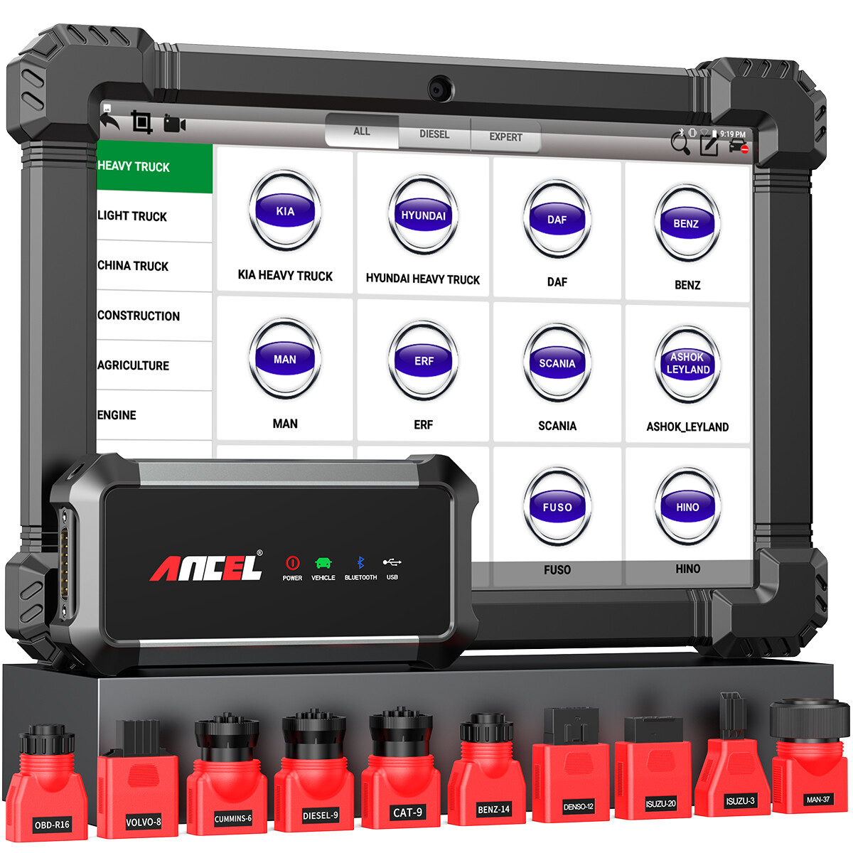 ANCEL X7HD 10'' Heavy Duty Truck Scanner Semi Trucks Full System