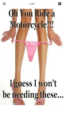 TIN SIGN "Cycle Panties” Motorcycles Humor Garage Gal Sexy Mancave Sexy