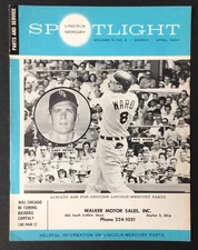 1964 Lincoln Mercury Spotlight Magazine featuring Chicago baseball players 