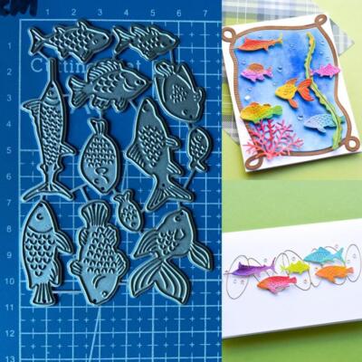Fisch Stanzformen Metall Cutting Dies Scrapbooking Präge Stanzschablonen Karte