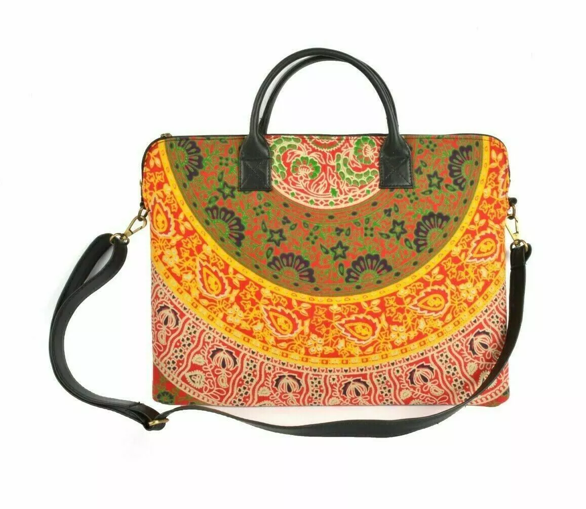 Luxury Designer Printed Leather Looking Laptop Bag Adjustable Shoulder  Strap