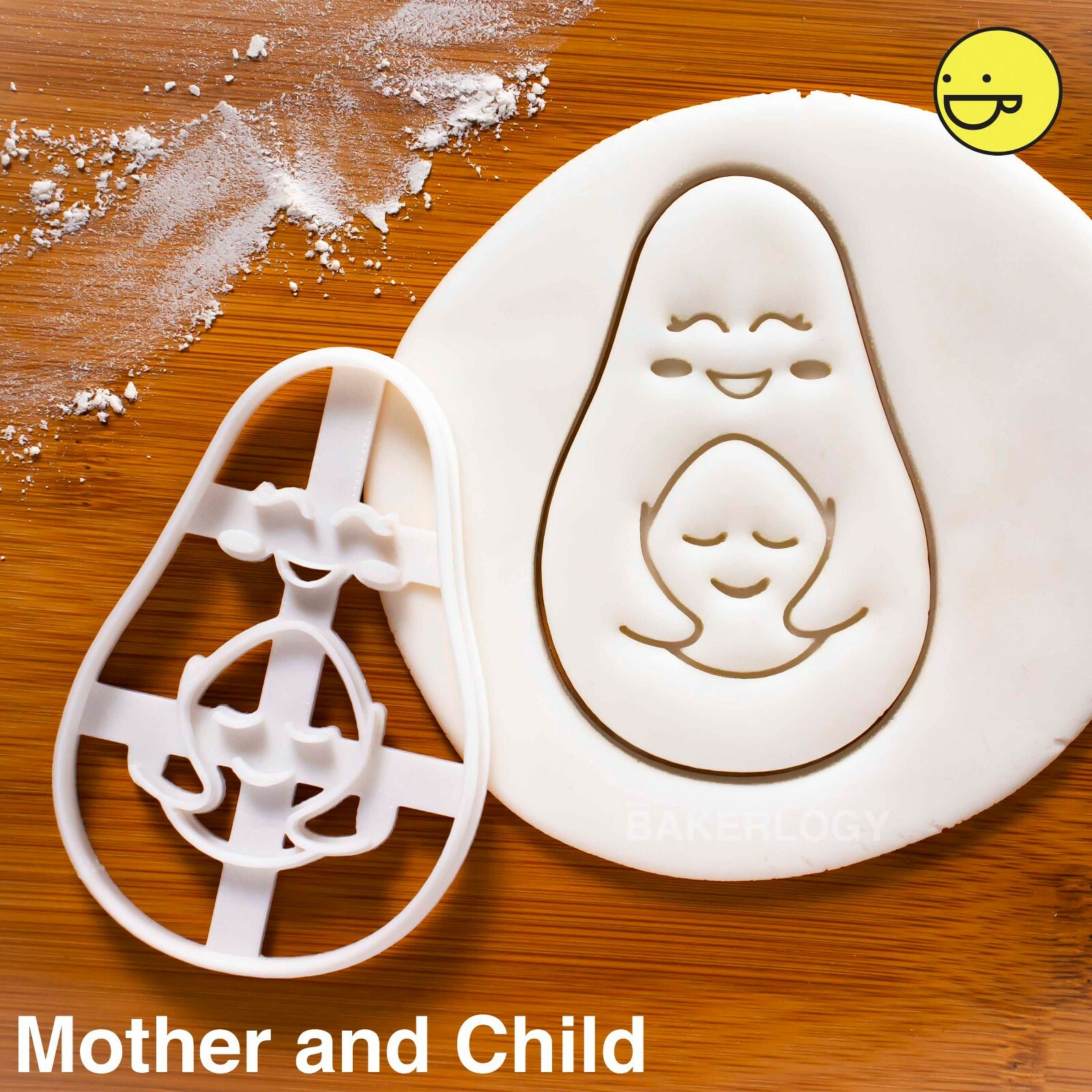 Cortador de galletas de aguacate para madre e hijo | anuncio de embarazo lindo baby shower