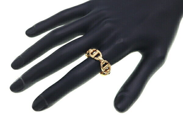 Dior Ring CD Navy Ring R1070CDNMT Gold Metal Size L Used Dior Ring CD Navy Ring R1070CDNMT Gold Metal Size L Used