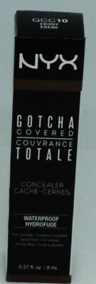 1 NIP NYX Gotcha Covered Concealer Full Coverage All Day Wear Waterproof EBONY