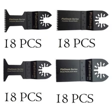 72 Pc Universal Oscillating Saw Blade Multi Tool Wood Metal Cutter Carbon Steel