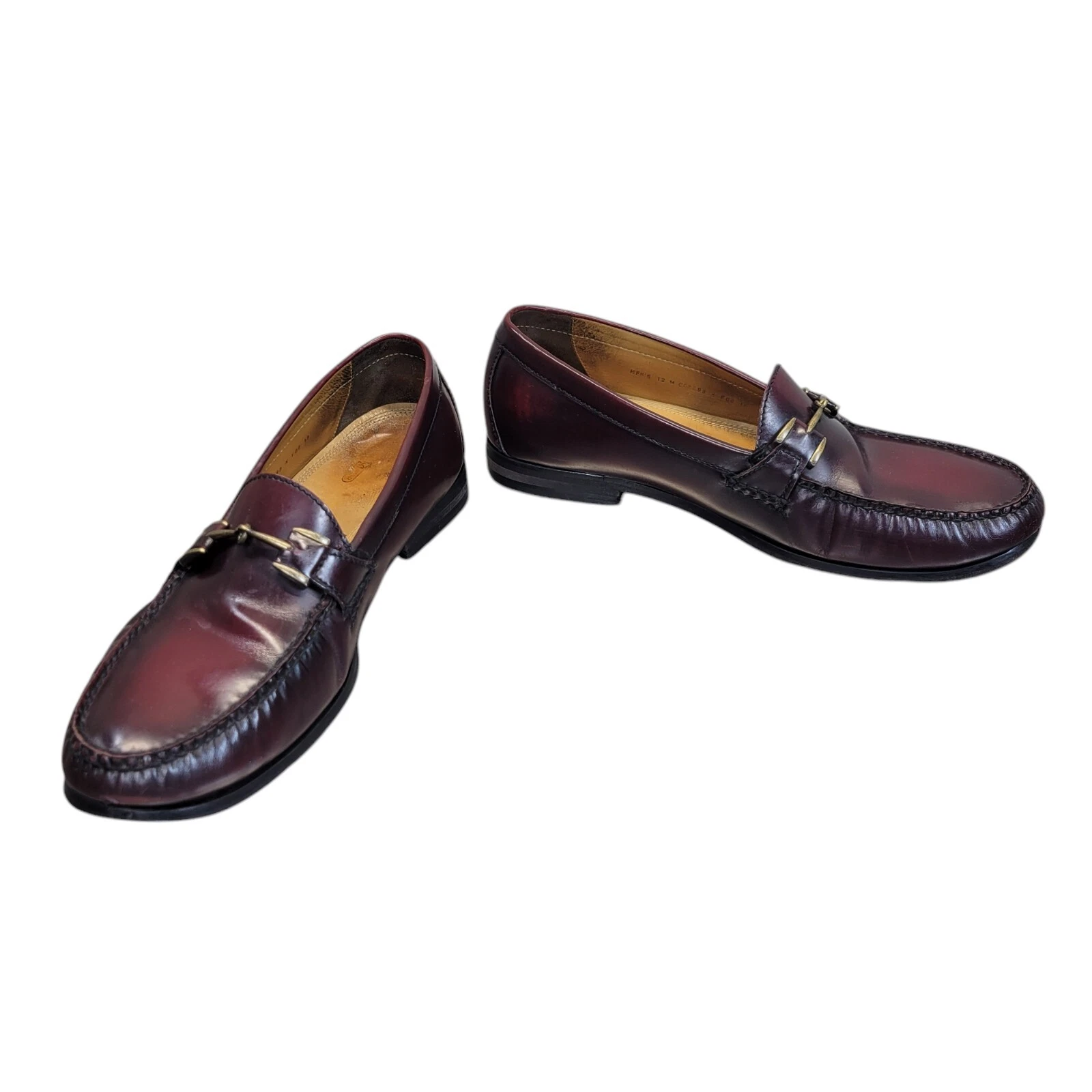 NIKE Mocassino vintage Cole Haan Air Merlot in pelle con punta scarpa da uomo taglia 9 5 M C06598