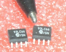 2 NEW MICROCHIP 93LC66 4K MICROWIRE N-SERIAL E EPROM IC SN 8-SOIC USA