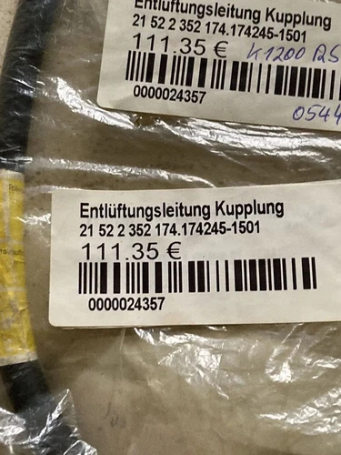 Original BMW K1200 RS,GT- K41 , LT -K589 Entlüftungsleitung Kupplung 21522352174 - Bild 5 von 5