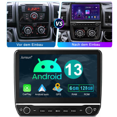10.1'' Autoradio Navi Apple CarPlay Für Fiat Ducato 2006-2023 Android 13 6+128GB