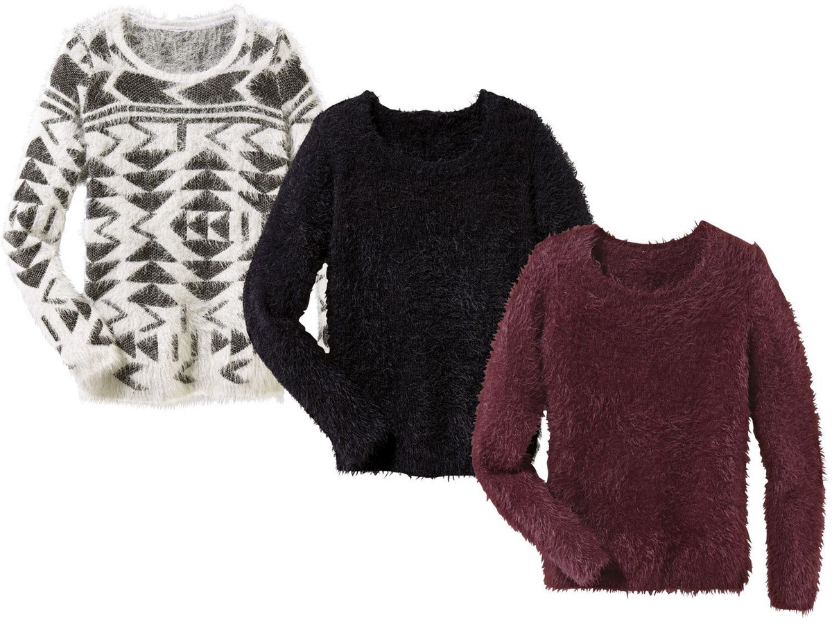 Pullover Mädchen Rundhals Freizeit Strickpullover Süß Pulli Herbst