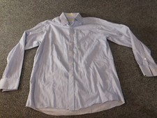 Michael Kors Mens Dress Shirt 16 Blue classic fit button down dots