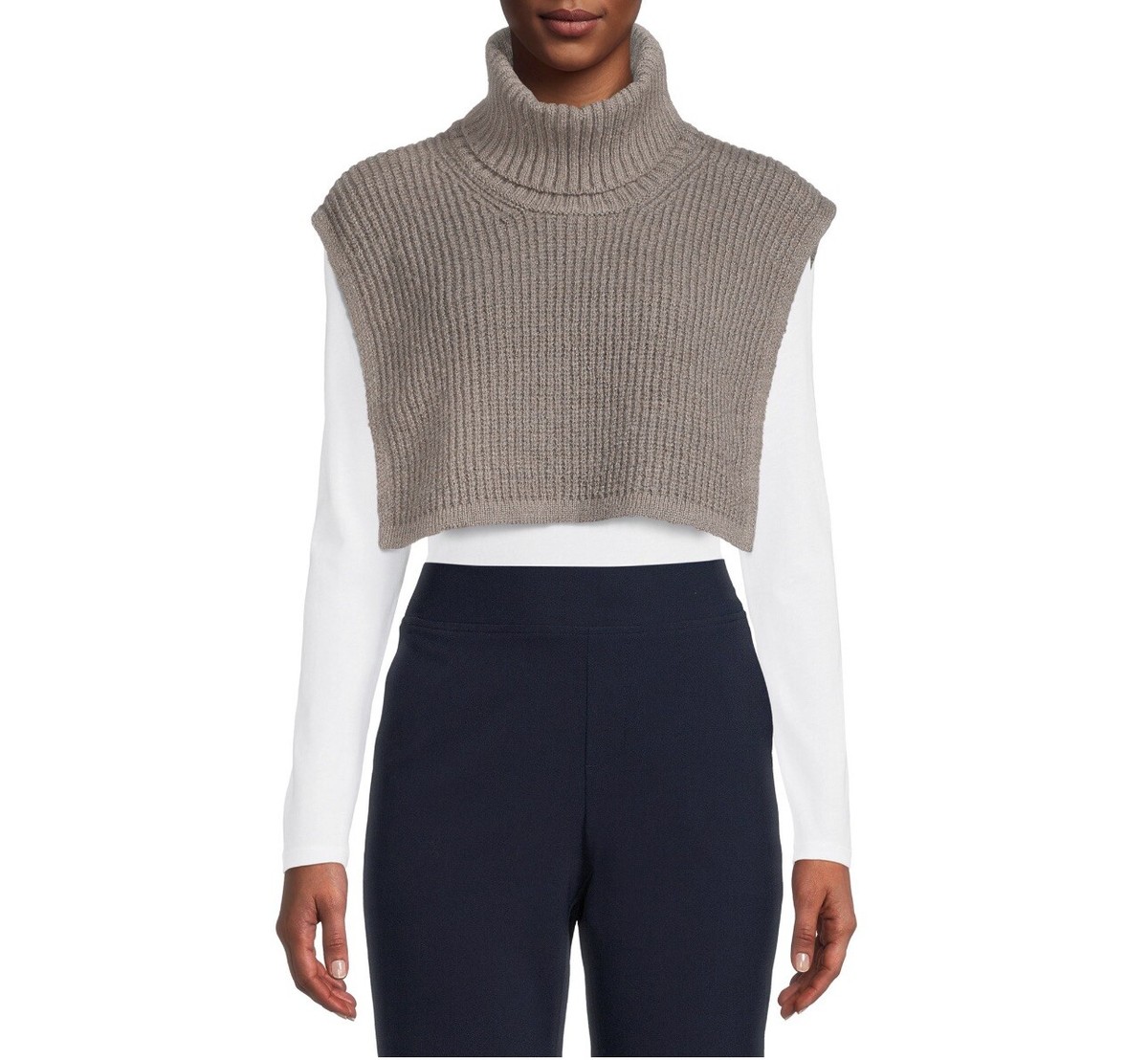 NEW Time and Tru Turtleneck Add On Sweater Shoulders to Midriff Women’s OSFA