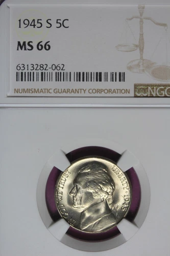1945 - S NGC MS66 JEFFERSON NICKEL!!  #B46034