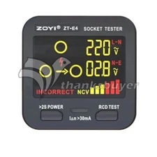ZOYI ZT-E4 Socket Tester Smart Electric Socket Tester (US Plug) Ground Line #E