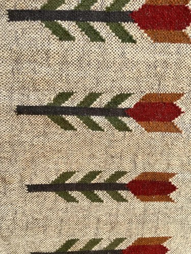 Handmade Kilim Rug aztec kilim Runner Wool Jute Rug Southwestern Stair kilim rug - Picture 4 of 10