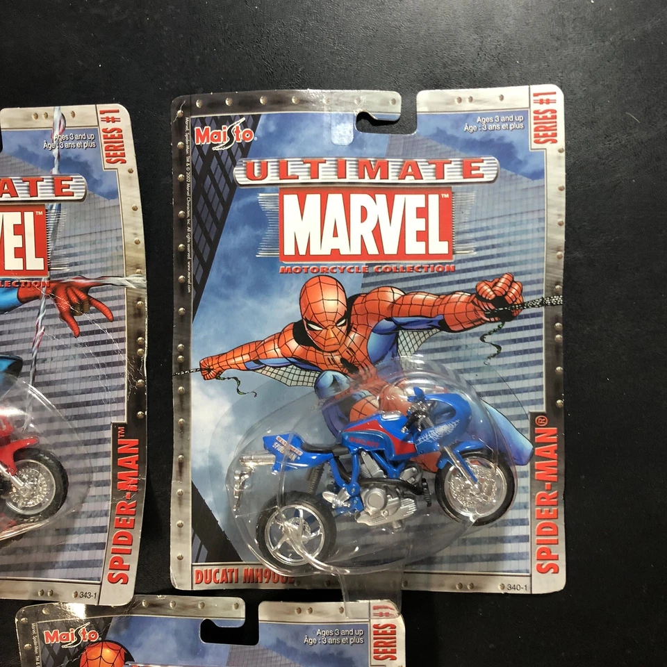 Ultimate Marvel Motorcycle Collection Series #1 Lot X 3 Maisto Spider-Man - Image 3 of 4