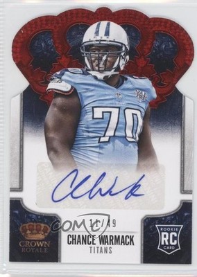 2013 Panini Crown Royale 11/49 Chance Warmack #116 Rookie Auto RC 1p5