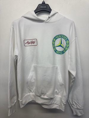 LARGE AWGE Mercedes Benz ASAP Rocky Hoodie Sweatshirt White NWT A 