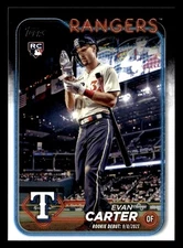 2024 Topps Update Evan Carter #US58 Rookie Debut Rangers