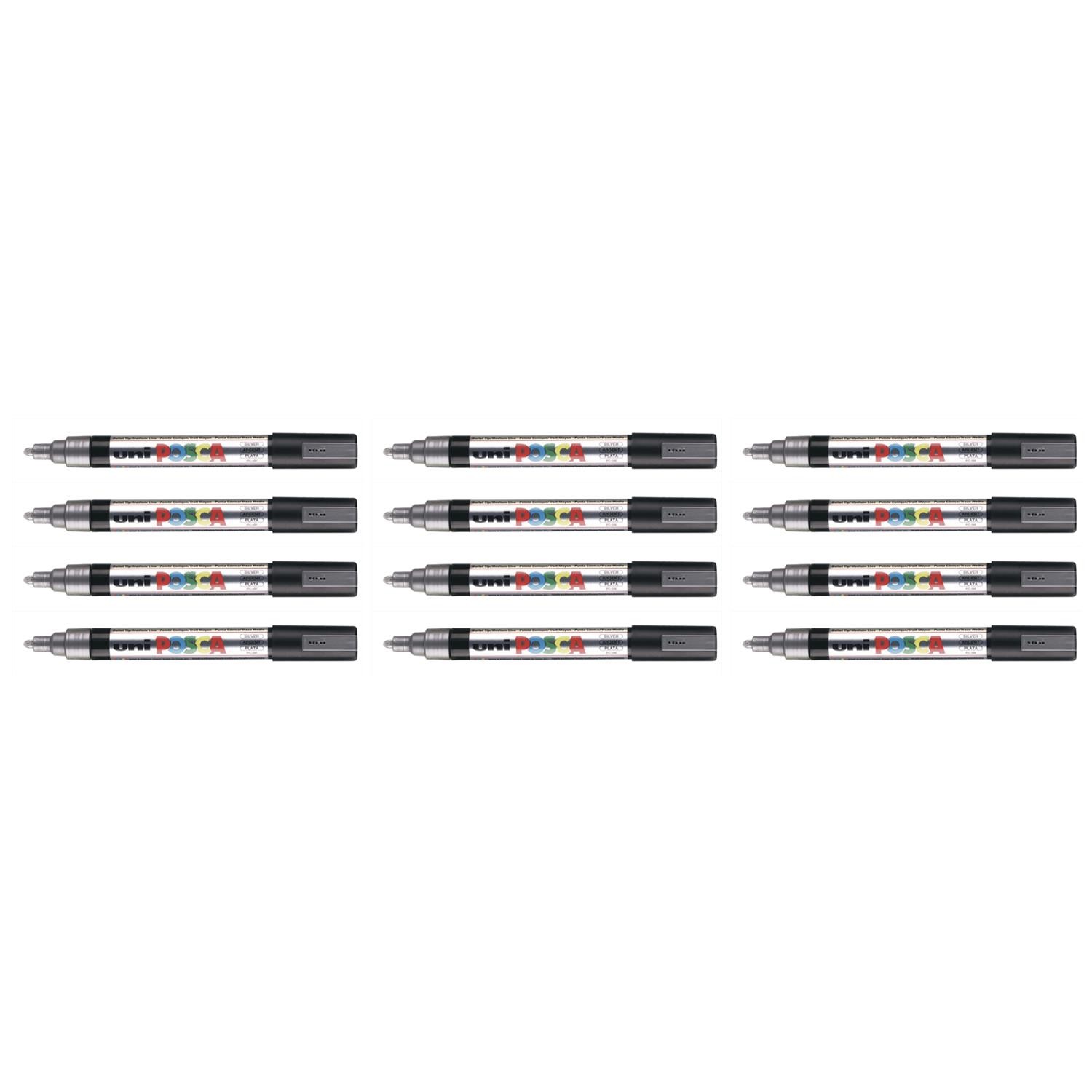 Feutres Posca PC5M Lot de 12 pour Décorer le Bois le Verre et les Activités Manuelles
