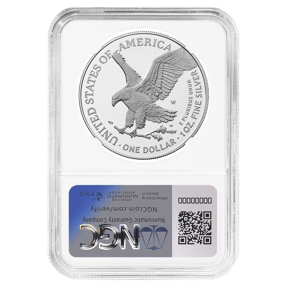 2025-W Prueba $1 American Silver Eagle Rayo Láser Privado NGC PF70UC FDI Primero Foto 2 de 3
