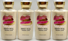 x4 BATH  BODY WORKS SWEET PETAL POUND CAKE Lotion w/Coconut Oil FOUR PACK