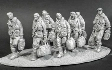 1/32 Resin Model Kit Bomber Crews 7 Figures & Accessories Unassambled Unpainted