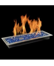 36" x 12" Drop-in Fire Pit Pan Burner Kit, Stainless Steel Firepit Pan Fireplace