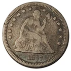 1877-S Seated Liberty Quarter Better Grade Silver San Francisco Coin #1068