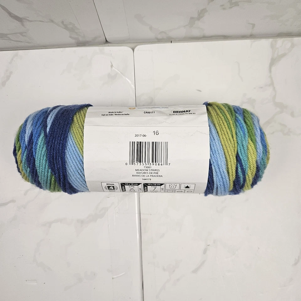 Bernat Super Value Yarn Meadow Stripes 5 Oz NEW - Image 3 of 4