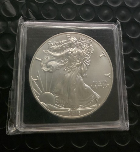 2016 - 1 OZ. AMERICAN SILVER EAGLE COIN - ONE TROY OZ .999 BULLION BU IN CAPSULE