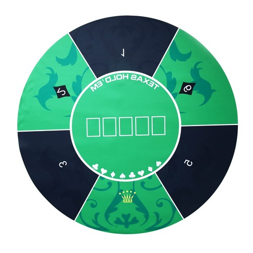 FURUISEN 47'' x 47'' Professional Poker Mat, Texas Hold'em Portable Rubber Po...