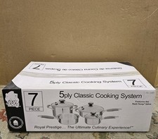 Royal Prestige 7 Piece Set 5 ply Special Cooking System Made In ITALY New In BOX