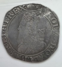 Charles I Hammered Silver Shilling - Group E 