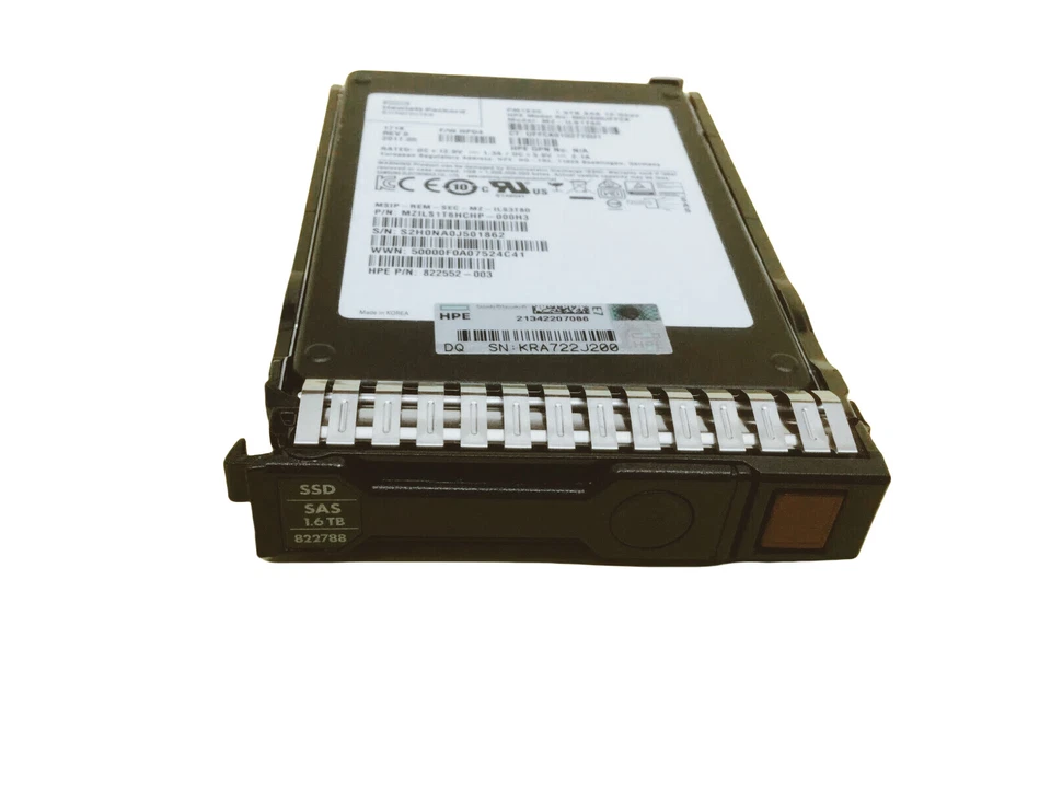 822563-B21 HPE 822788-001 1.6TB 2.5'' SAS 12G MU GEN9 GEN10 Server SSD - Image 2 of 3