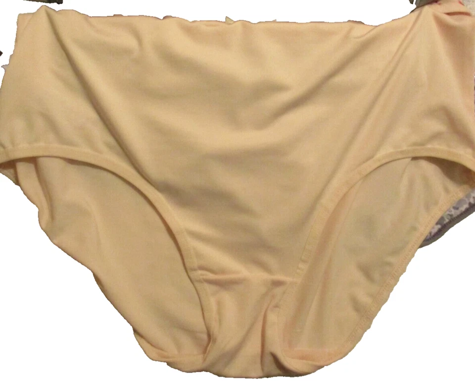 Paquete de 5 calzoncillos Delta Burke corte alto rosa floral gris estampado animal 3 sólidos 1X (8) Foto 4 de 4