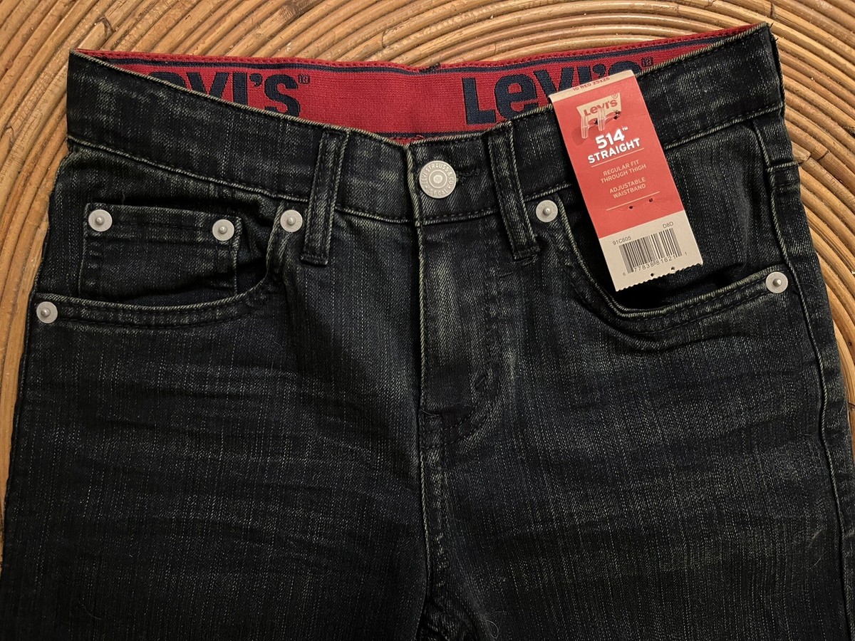 New! Boys LEVIS Jeans Straight Leg DK Blue 5 Pocket Size 10 