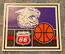 80s Sticker - Kstate Kansas State Universtiy Wildcats Phillips 66 - 4.5" x 4.75"