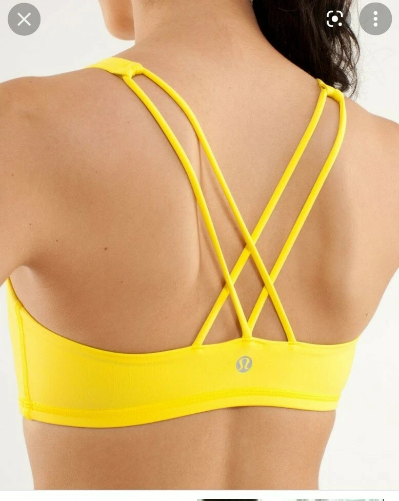 LULULEMON FREE TO BE BRA YELLOW GYM